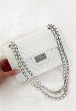 Quilted Babe White Chain Detail Bag